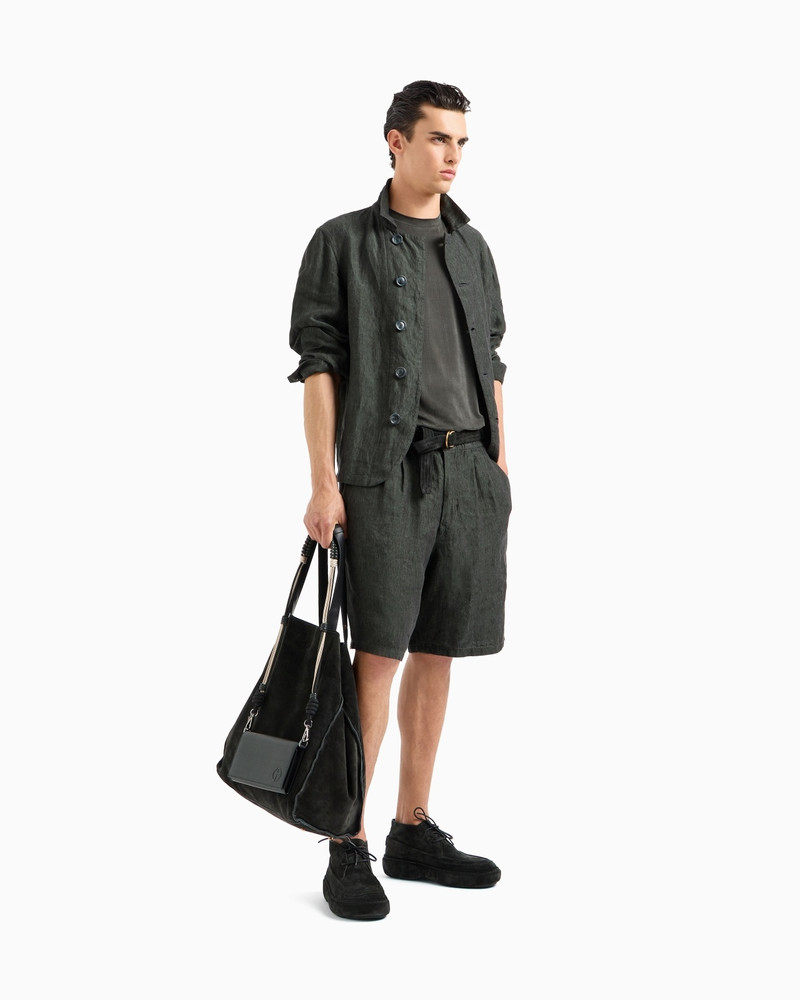 GIORGIO ARMANI LINEN BERMUDA SHORTS outlook