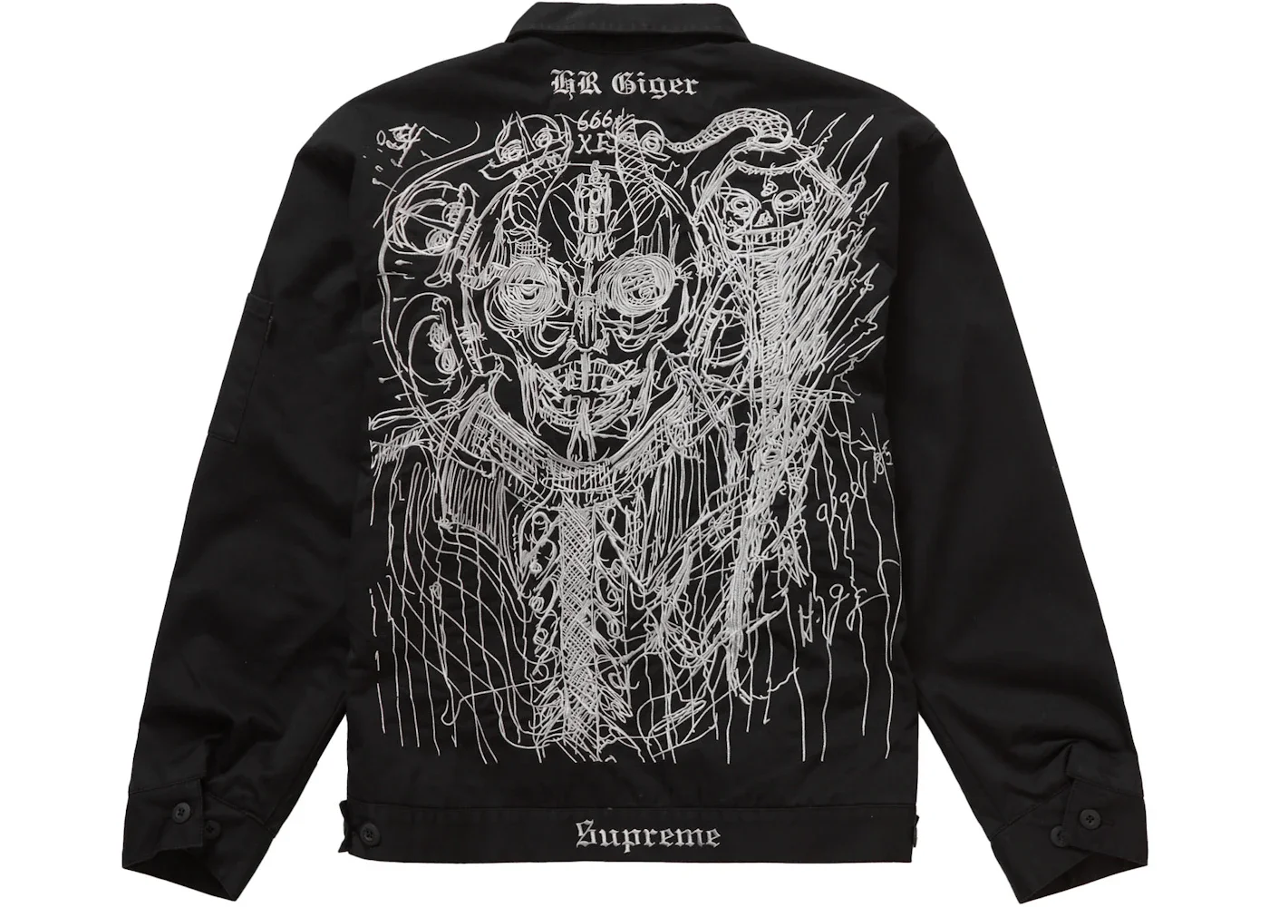 Supreme Supreme H.R. Giger Embroidered Work Jacket Black 