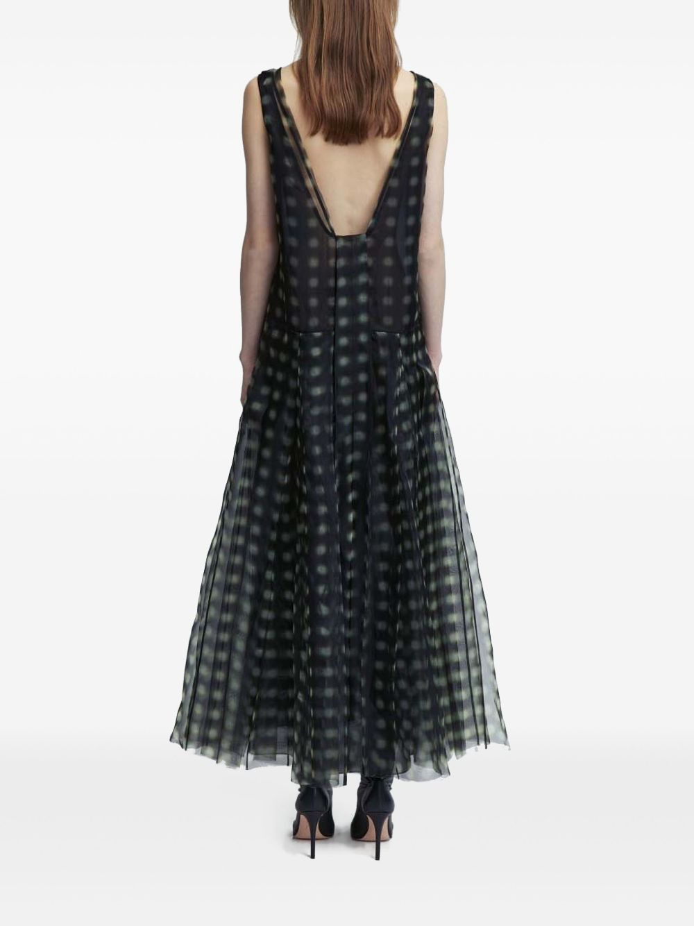 translucent-design dress - 4