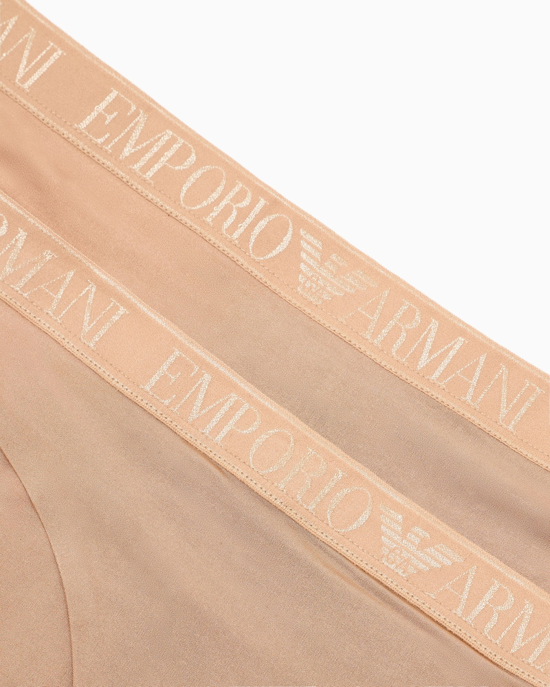 EMPORIO ARMANI TWO-PACK OF ASV ICONIC RECYCLED-MICROFIBRE THONGS outlook