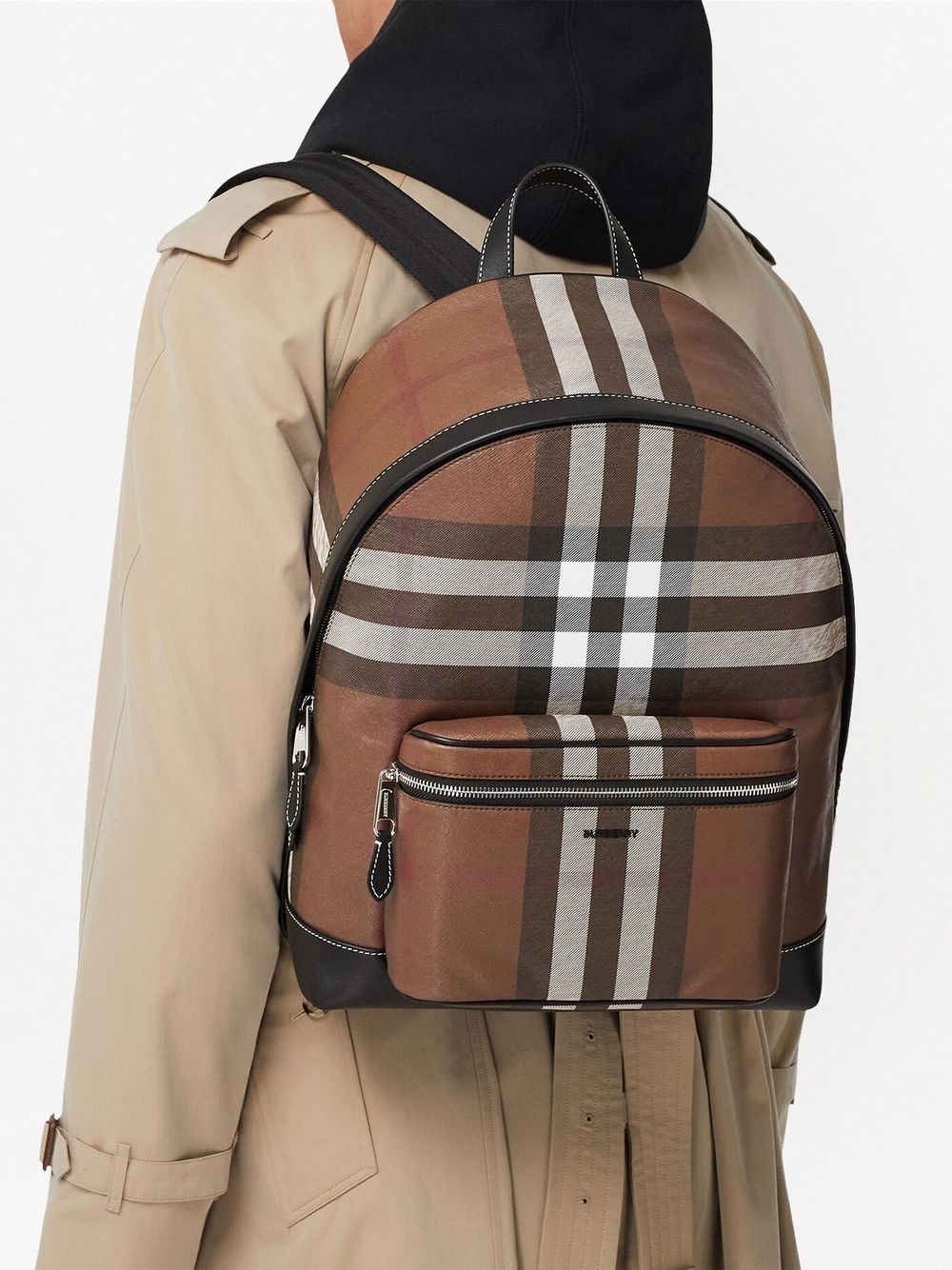 check-print backpack - 7