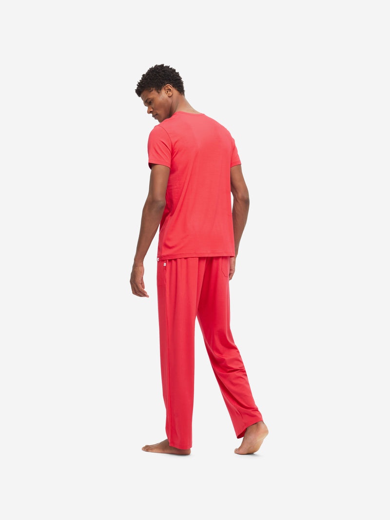 Men's T-Shirt Basel Micro Modal Stretch London Red - 4