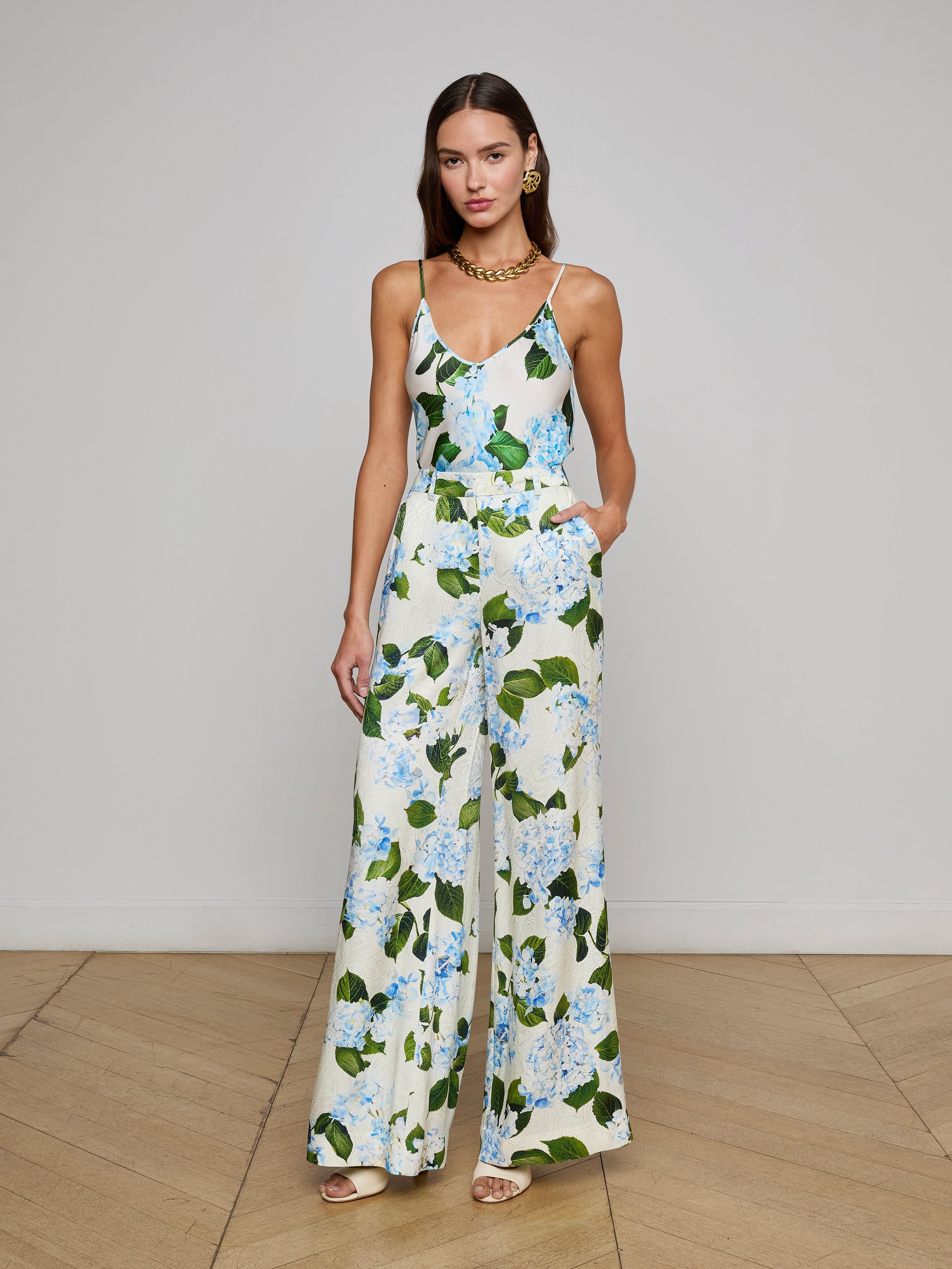 Pilar Satin Wide-Leg Pant - 2