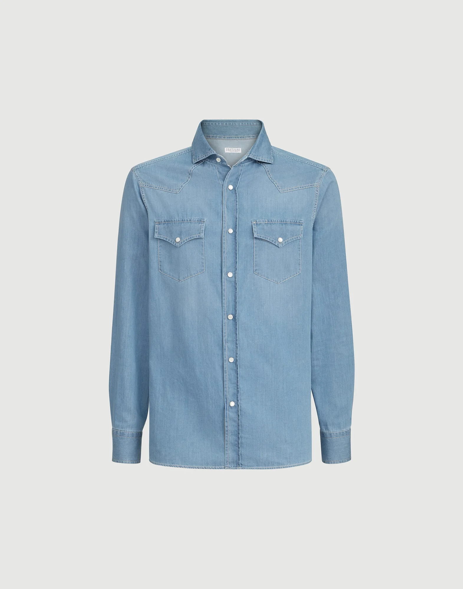 Lightweight denim western shirt - 1