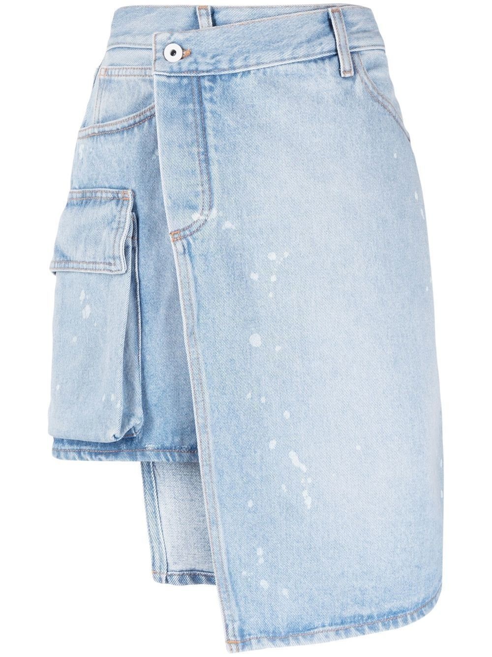 asymmetric denim skirt - 1