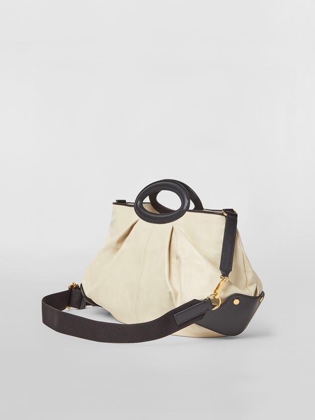 SMALL BEIGE BALLOON CALFSKIN BAG - 3
