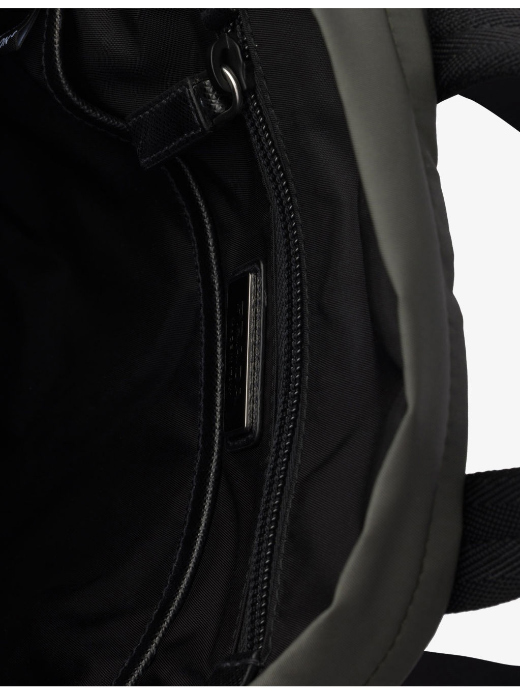 Logo-Plaque Re-Nylon and Saffiano-Leather Backpack - 4