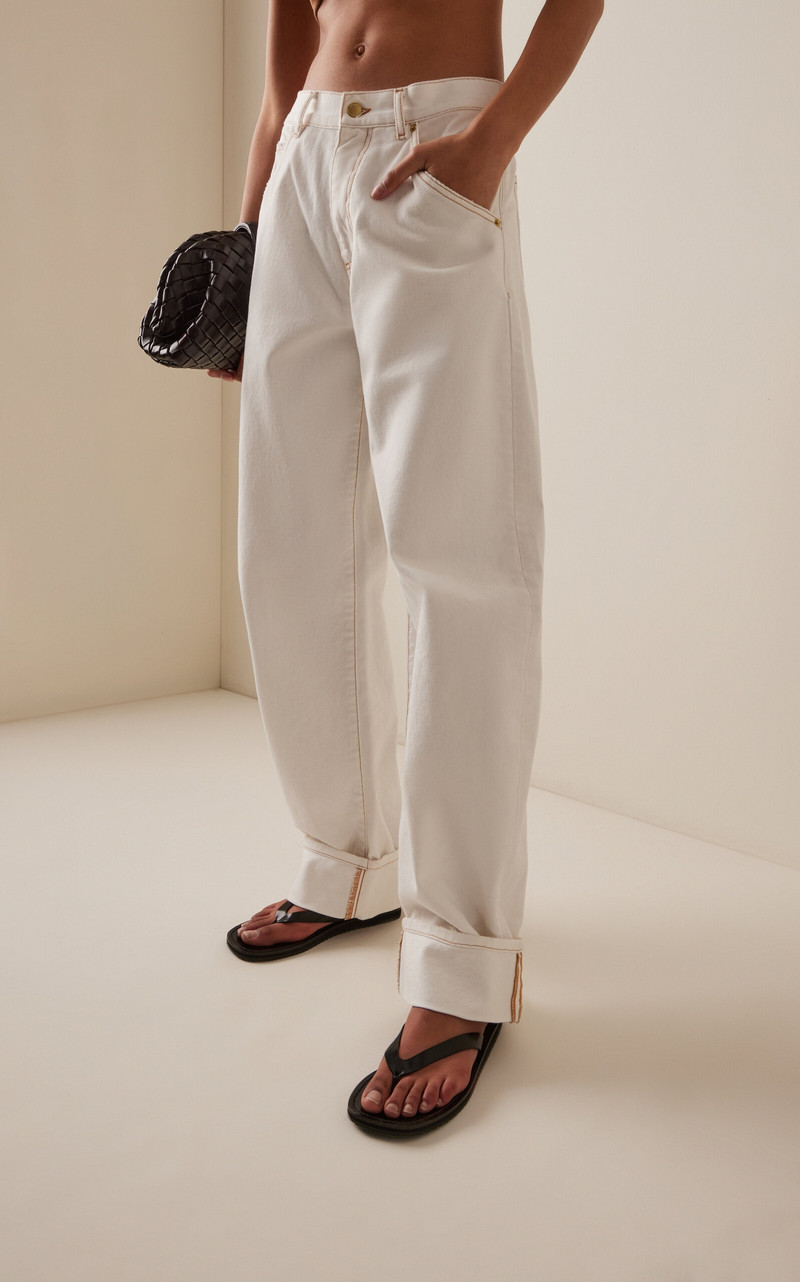 Khris Barrel-Leg Denim Pants white 3