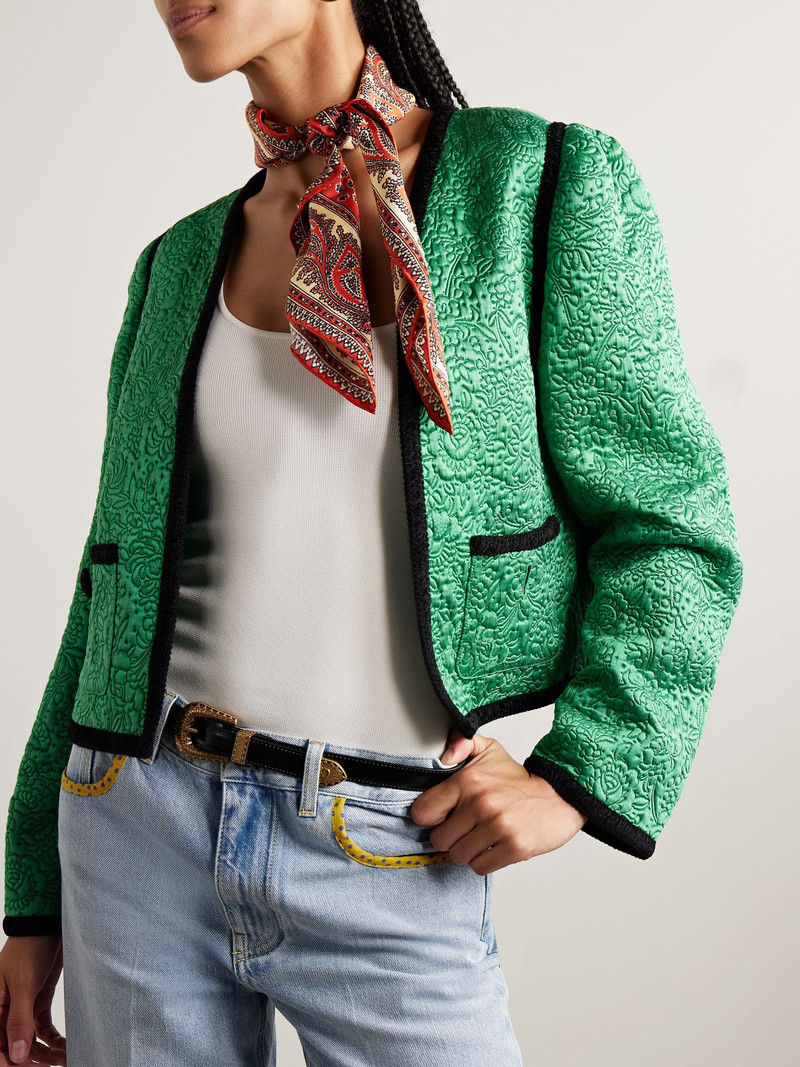 Valentino Printed silk-twill scarf Red outlook