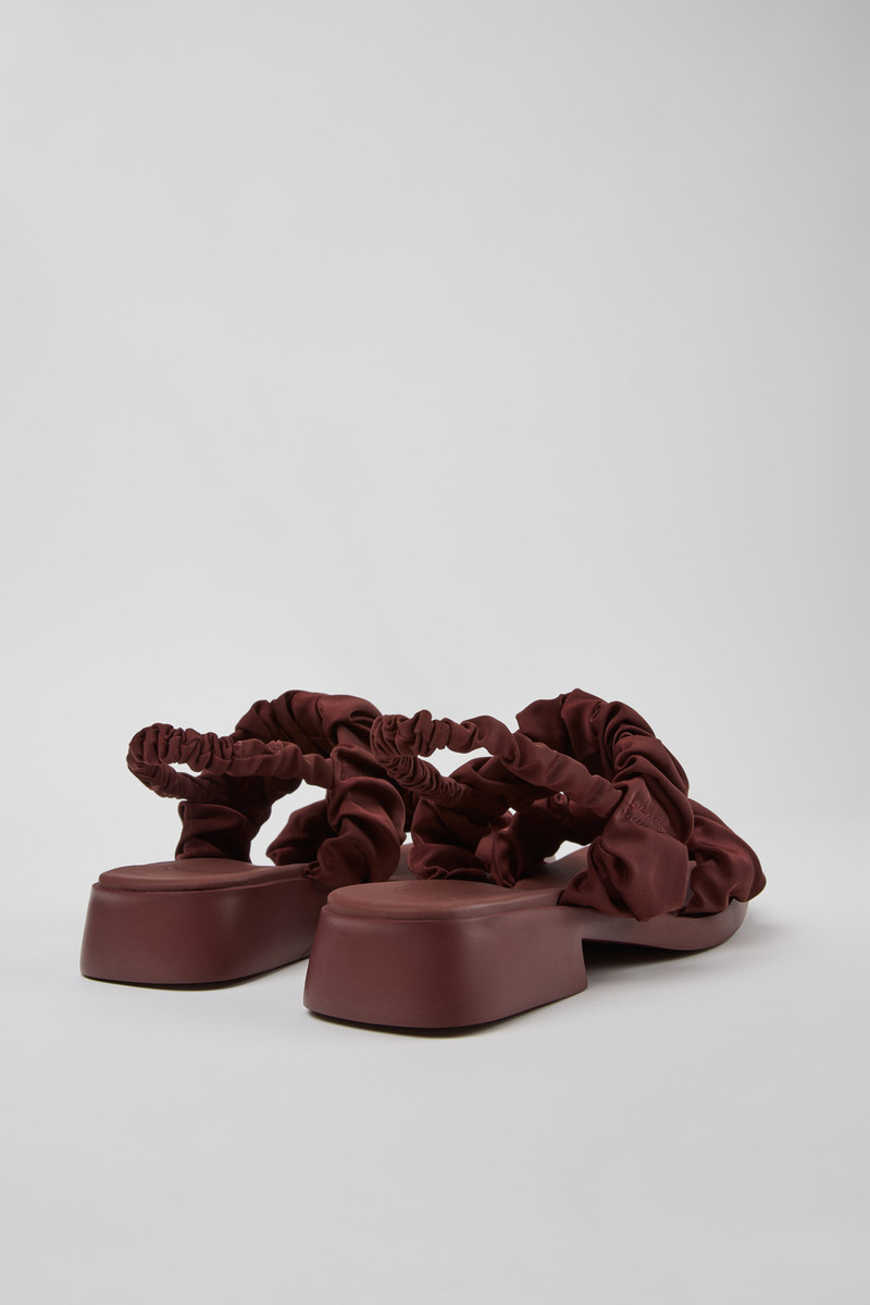 CAMPERLAB Burgundy Textile Sandals for Women. outlook