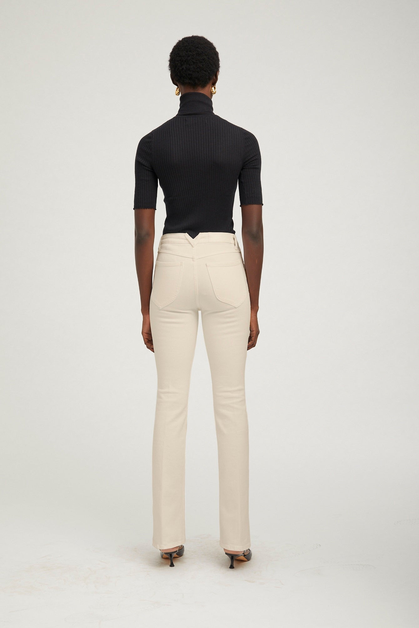 EARHART OFF WHITE MICRO FLARE DENIM - 3