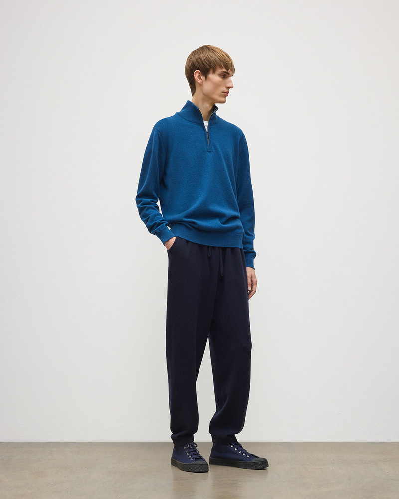 Lewis Dark Navy Tapered Cashmere Joggers 3