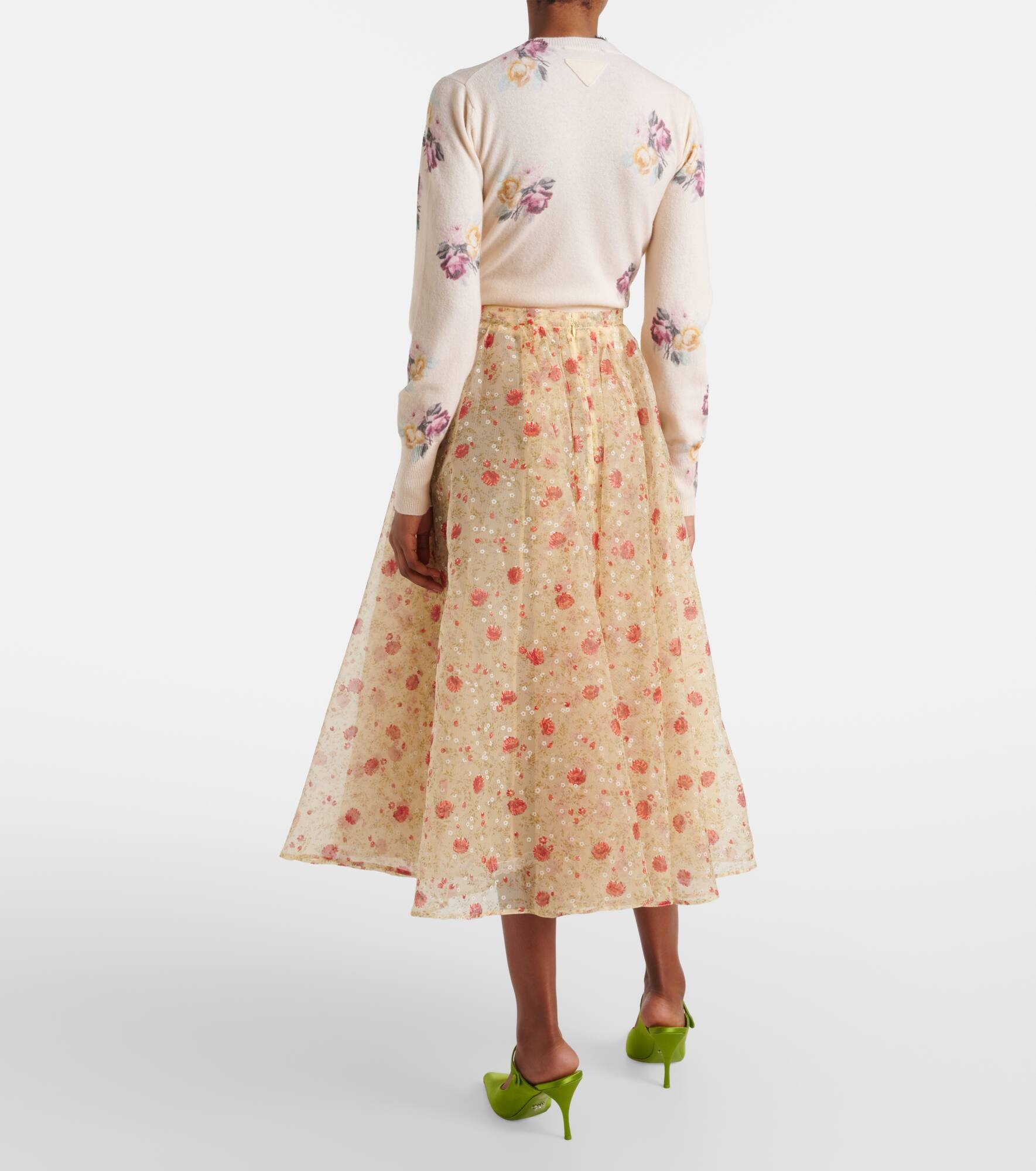 Floral midi skirt - 3