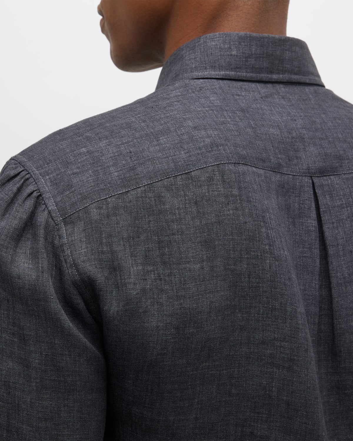 Men's Linen Casual Button-Down Shirt - 7