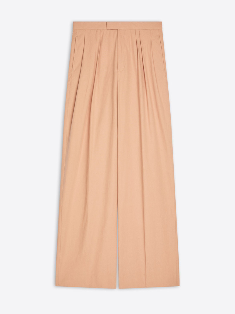 PLEATED COTTON POPLIN PANTS 1