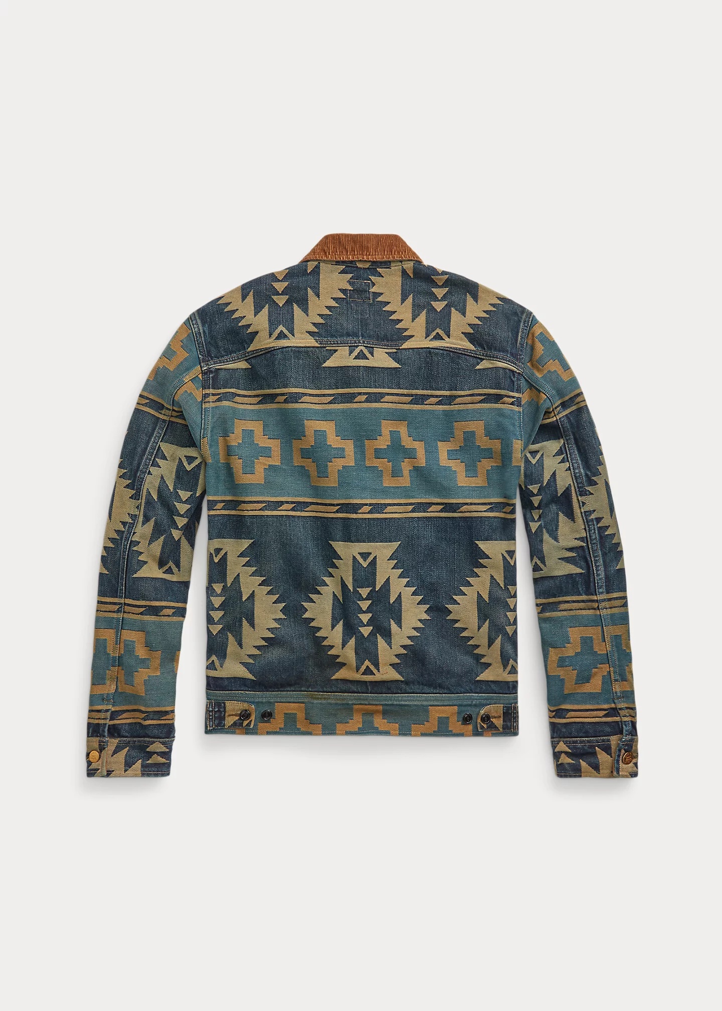 Corduroy-Trim Jacquard Jacket - 3