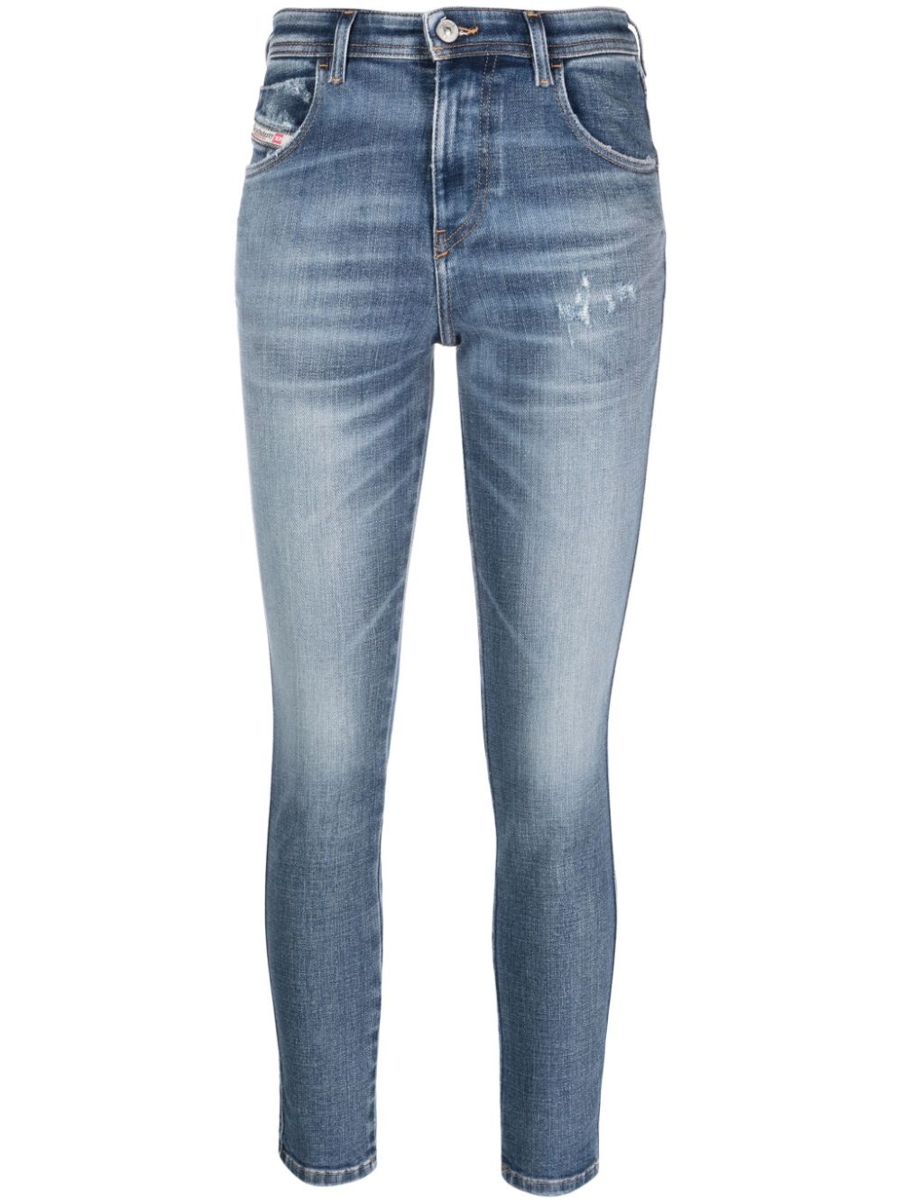 distressed skinny jeans - 1