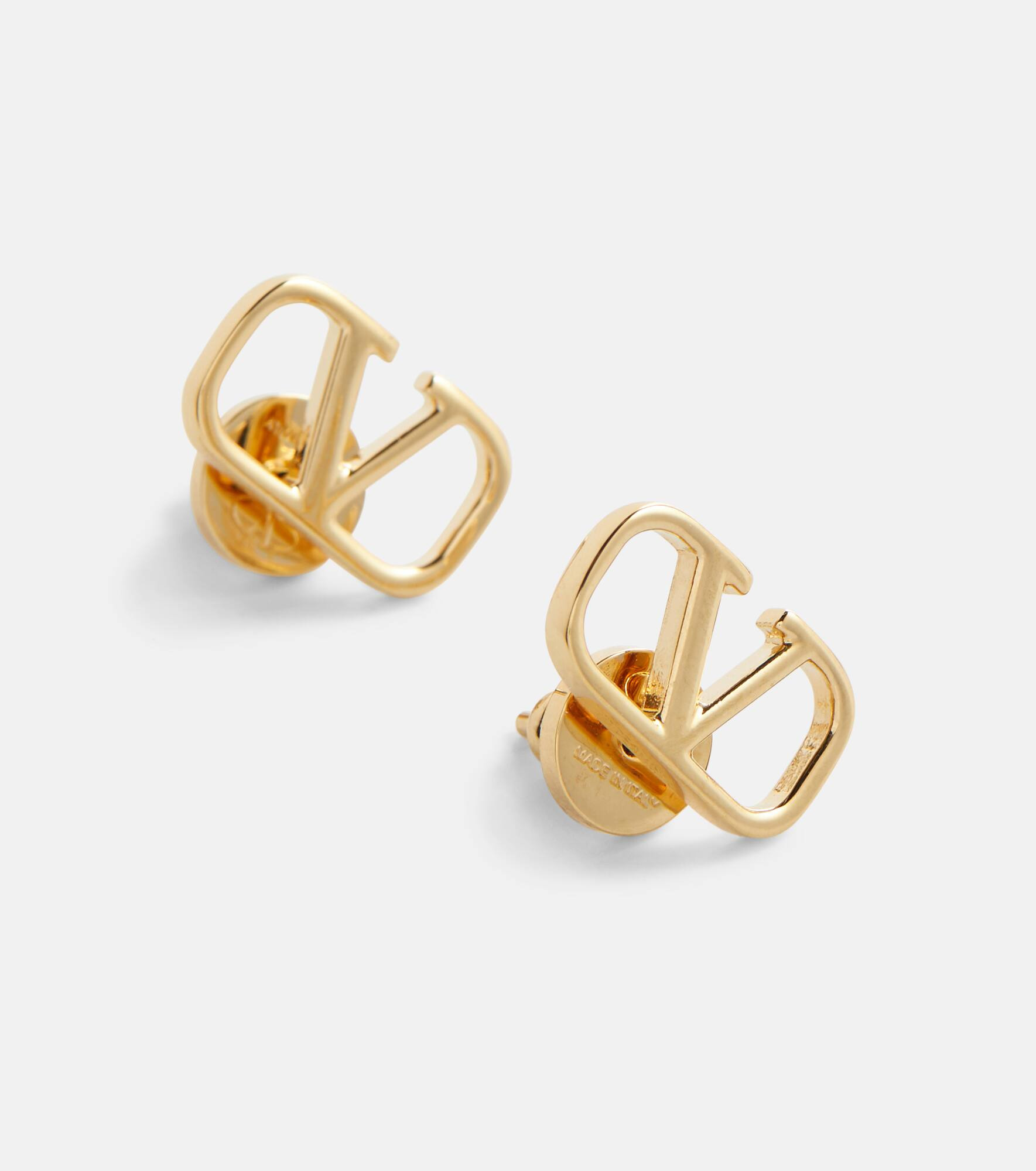 VLogo stud earrings - 4