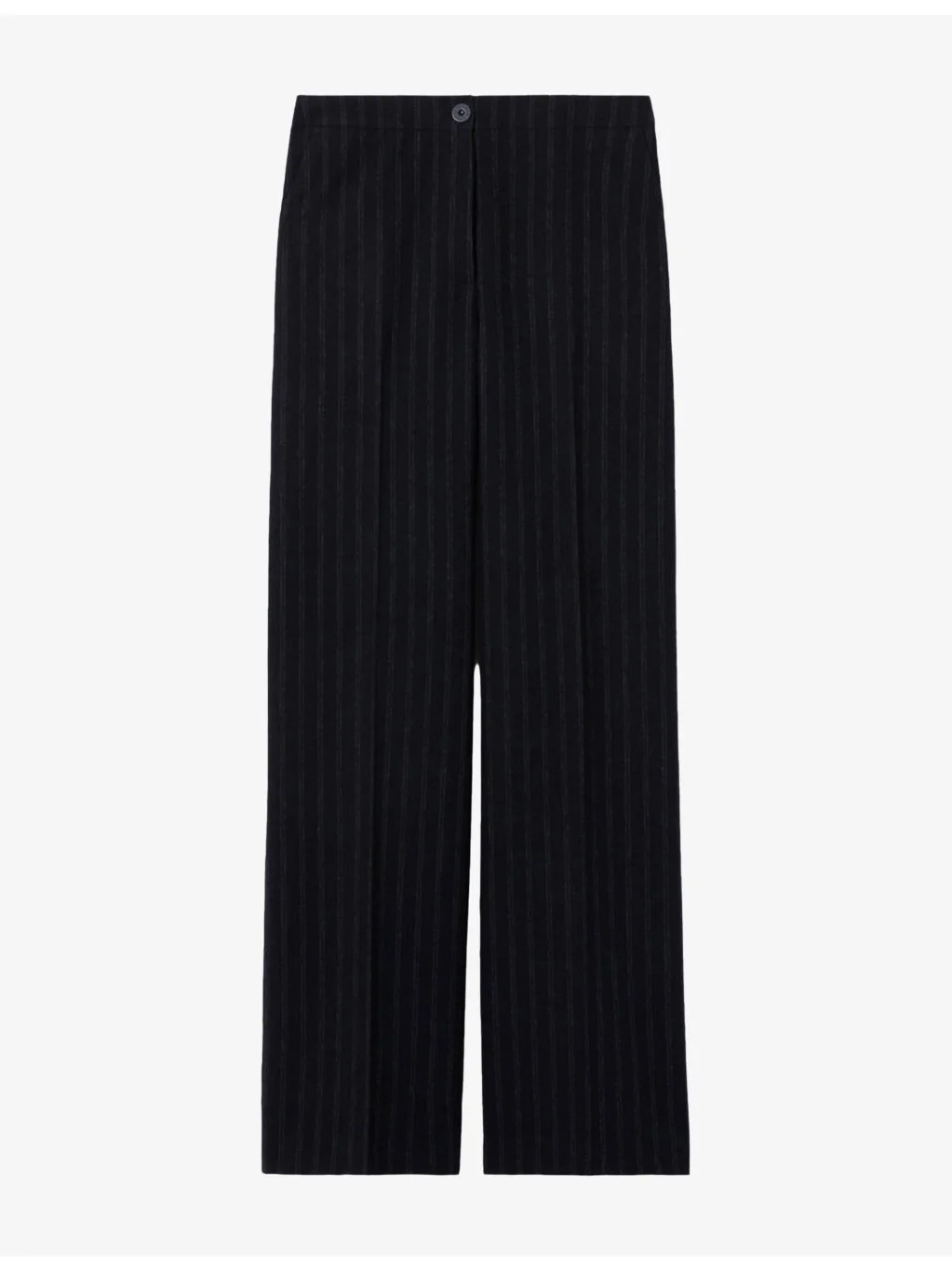Pinstriped Straight-Leg Wool-Blend Trousers - 1