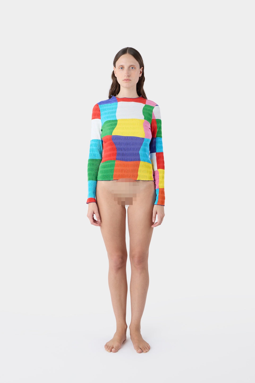 DRAMA FRISE LONGSLEEVE TOP / multicolor - 4