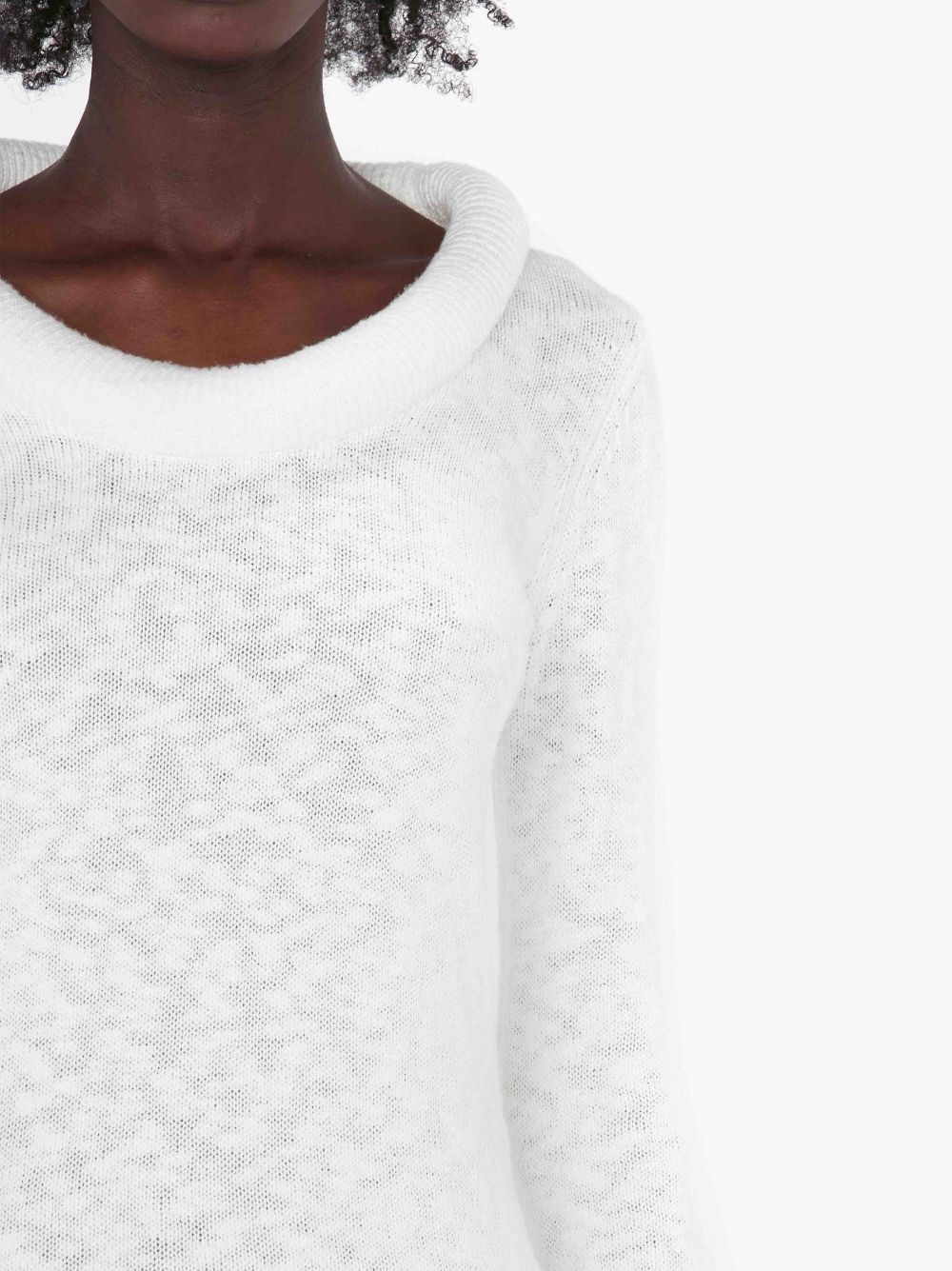 bumper-trim cotton jumper - 5