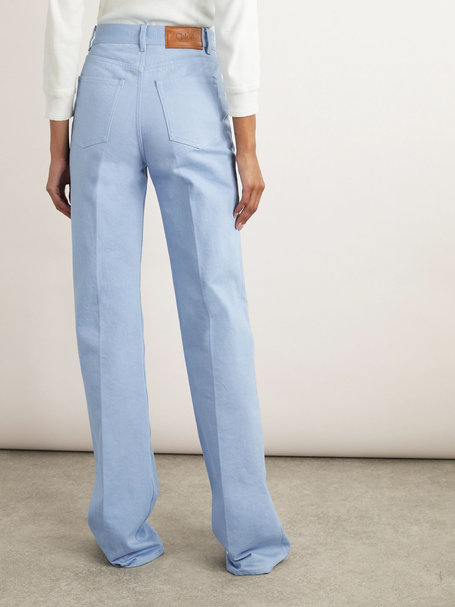 High-rise straight-leg jeans Blue - 4