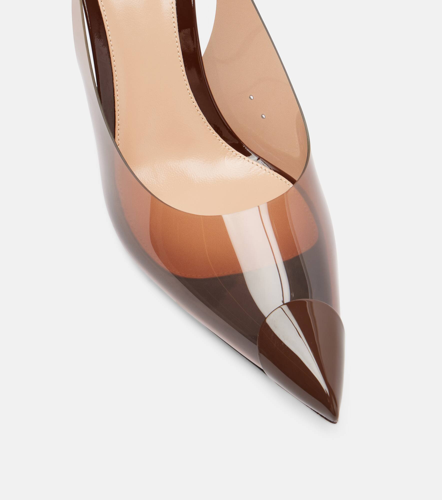 Diana 95 leather-trimmed slingback pumps - 5