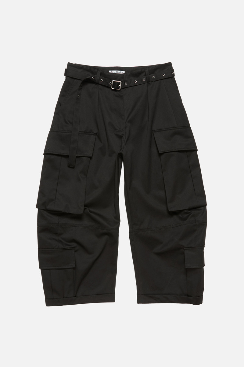 Cargo trousers with belt - Black 5