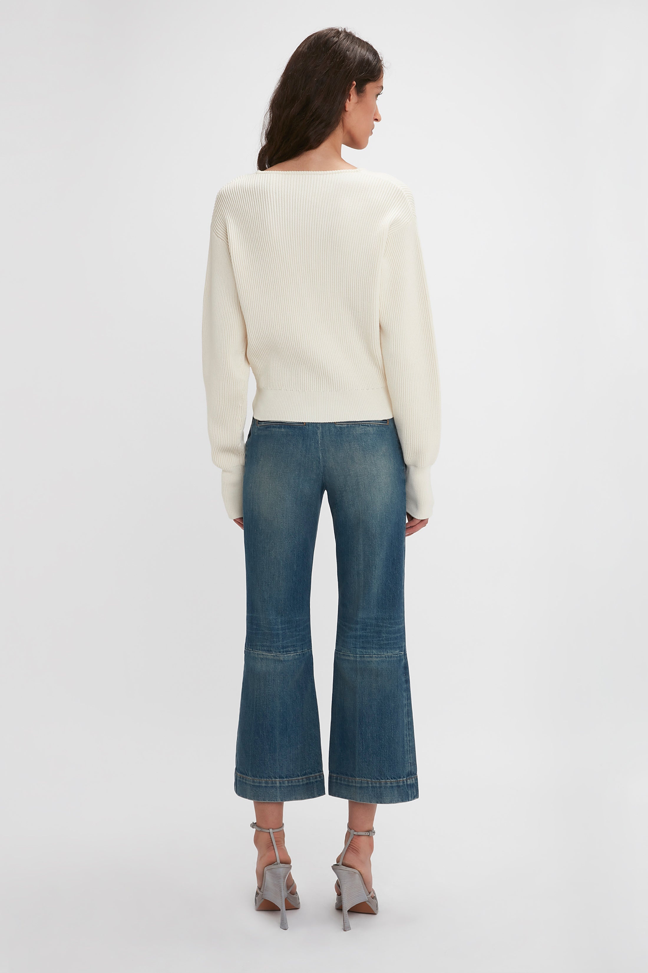 Cropped Kick Jean In Indigrey Wash - 4