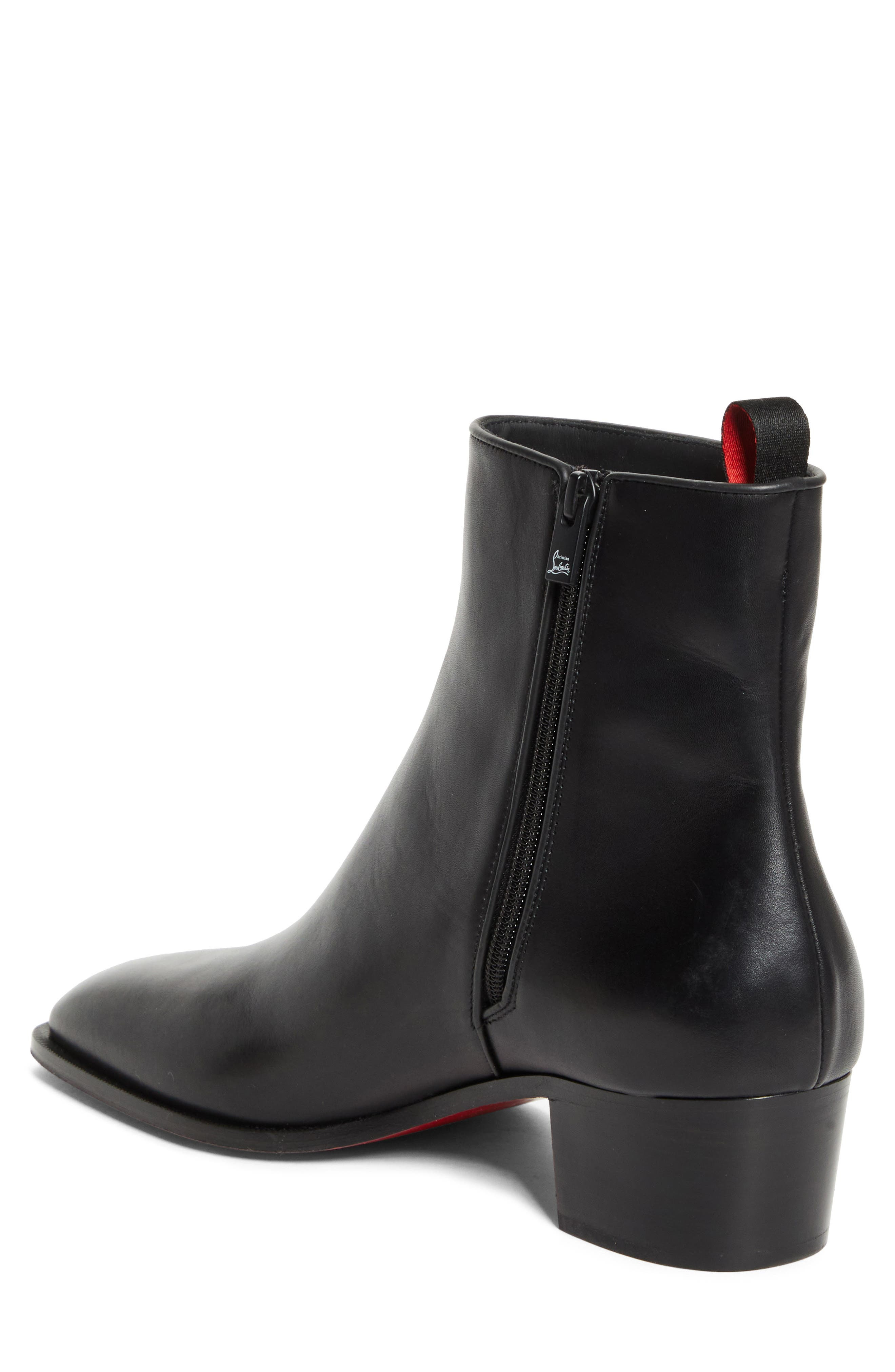 Christian Louboutin Ziggissimo Forever Plain Toe Boot in Black at Nordstrom - 3