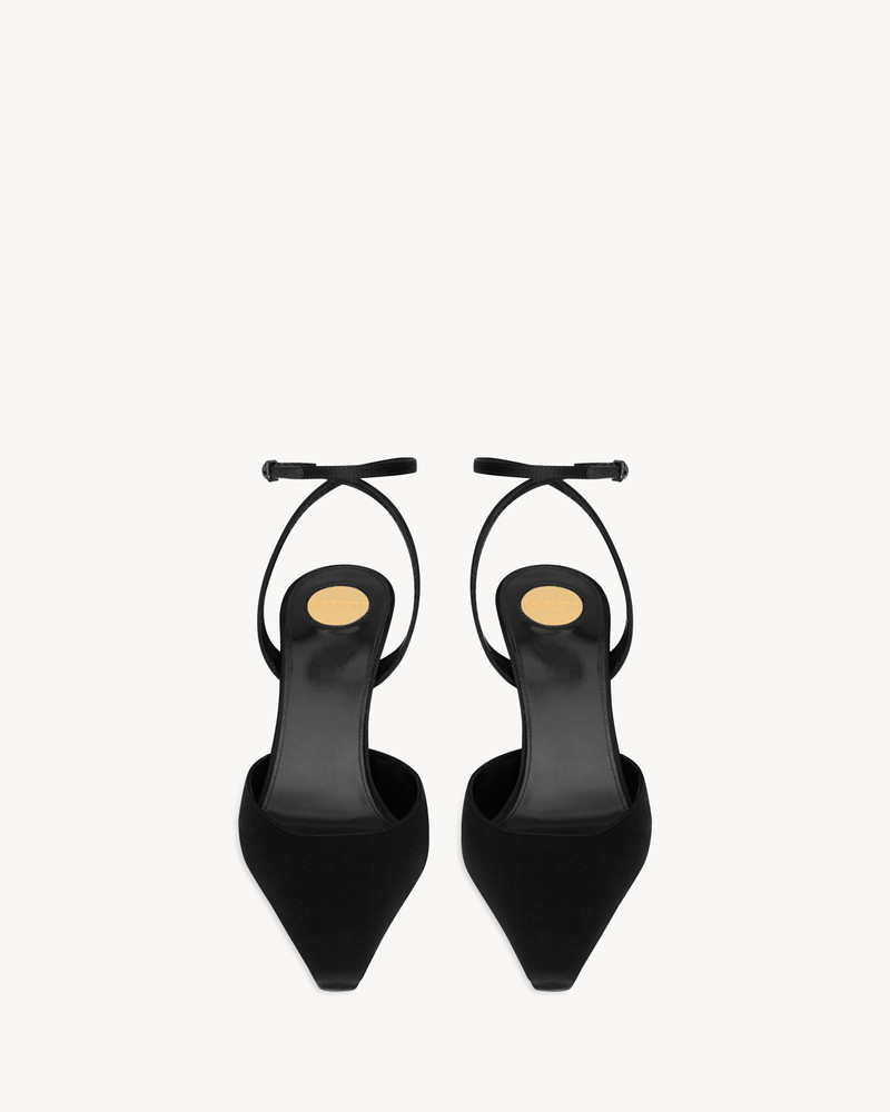 SAINT LAURENT AIMÉE SLINGBACK PUMPS IN SATIN CREPE outlook