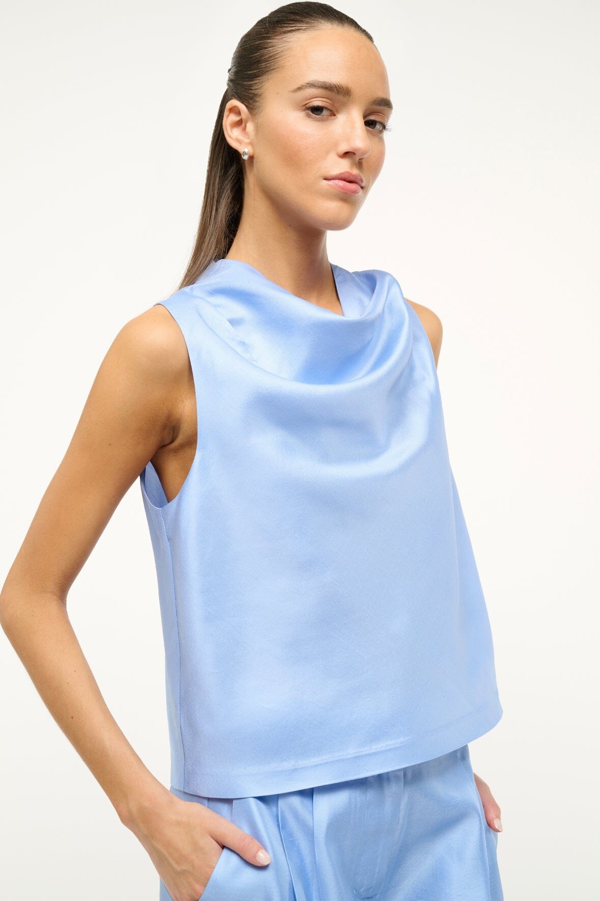 STAUD ROCHELLE TOP PERIWINKLE - 3