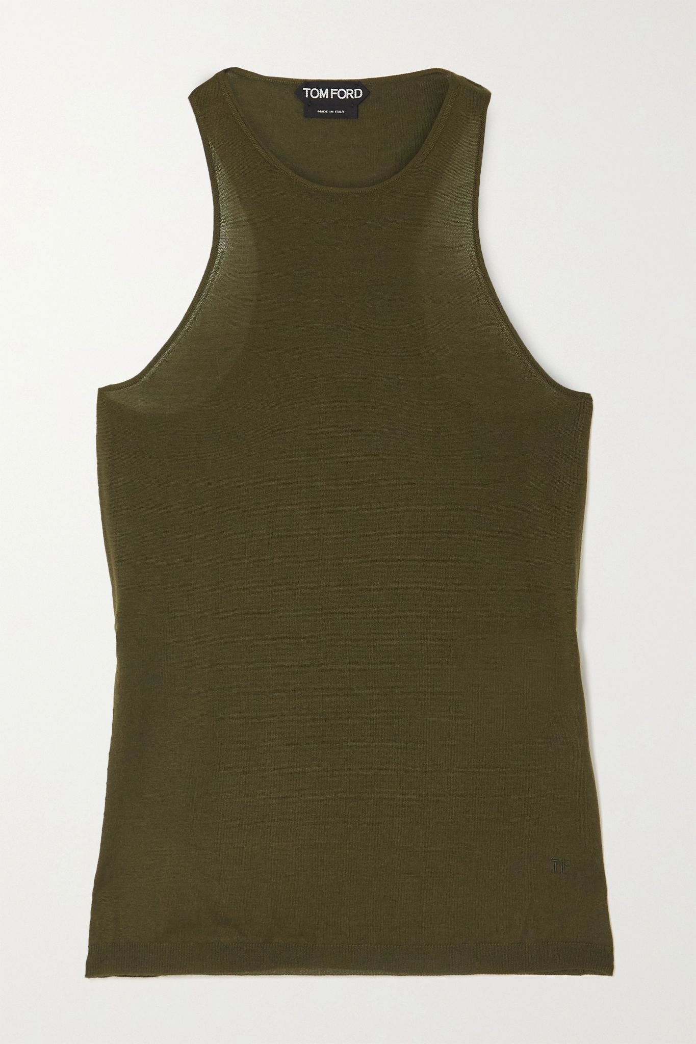 Cashmere and silk-blend tank - 1