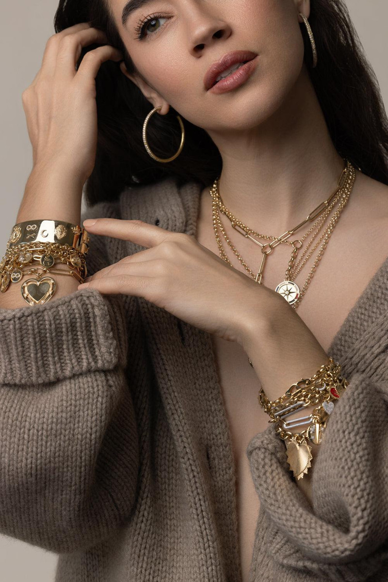 FOUNDRAE Heavy Mixed Belcher Diamond Bracelet outlook