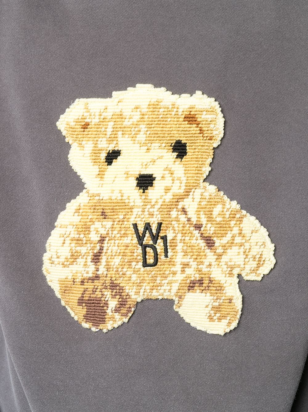 embroidered teddy bear hoodie - 6