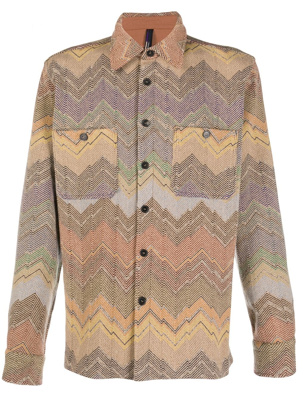 zigzag wool shirt - 1