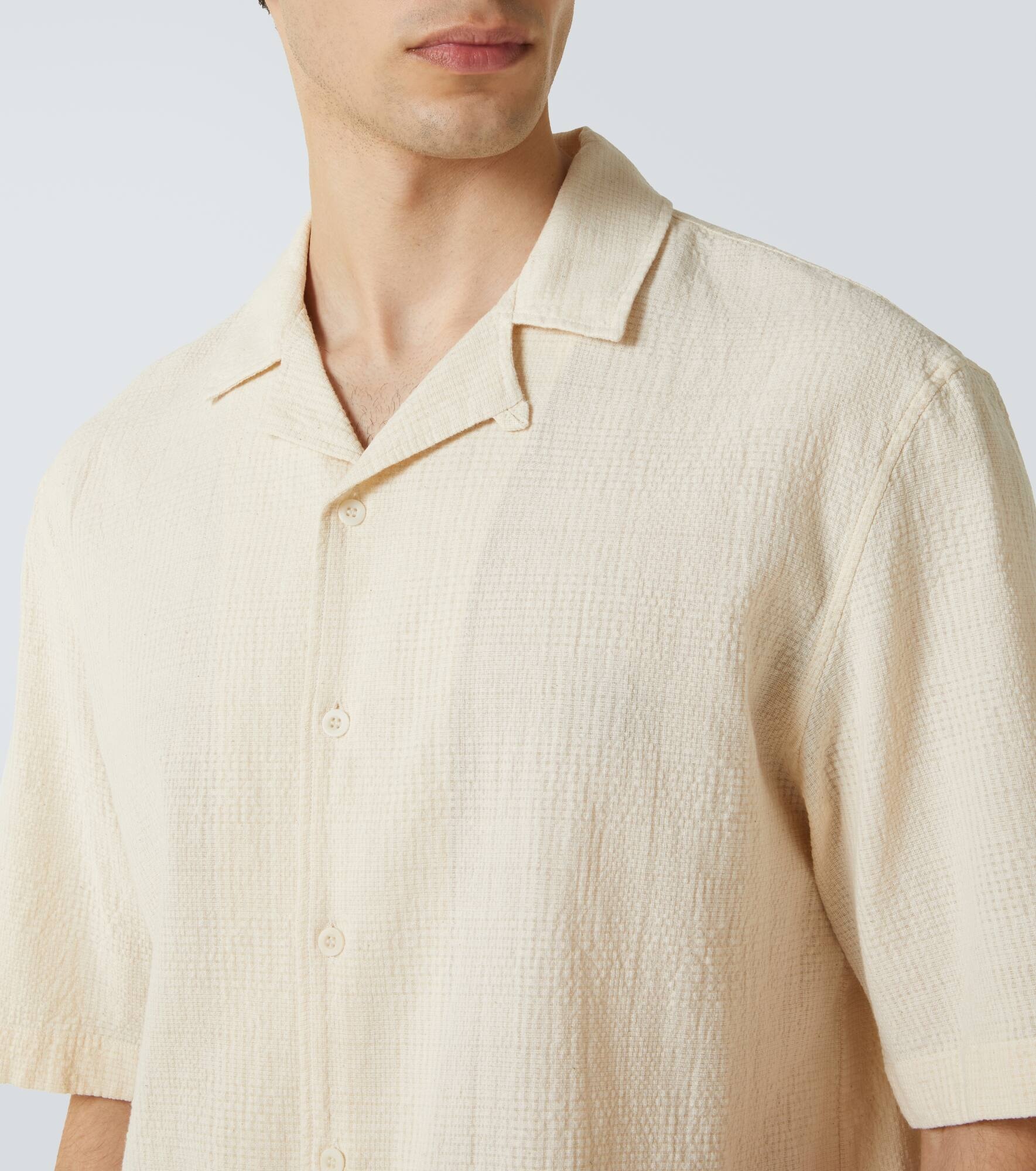 Checked cotton bowling shirt - 6