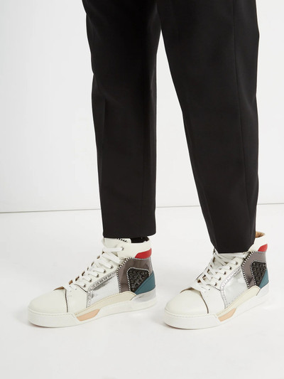 Christian Louboutin Loubikick spike high-top leather trainers outlook