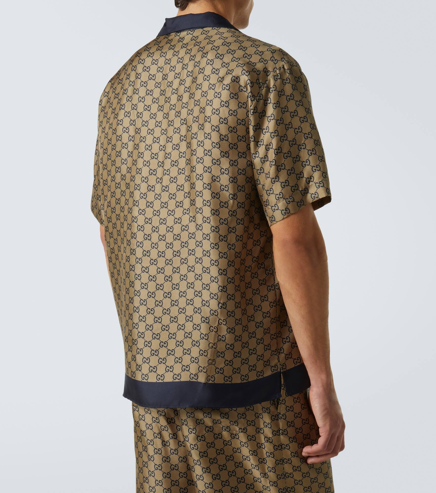 GG printed silk shirt - 4