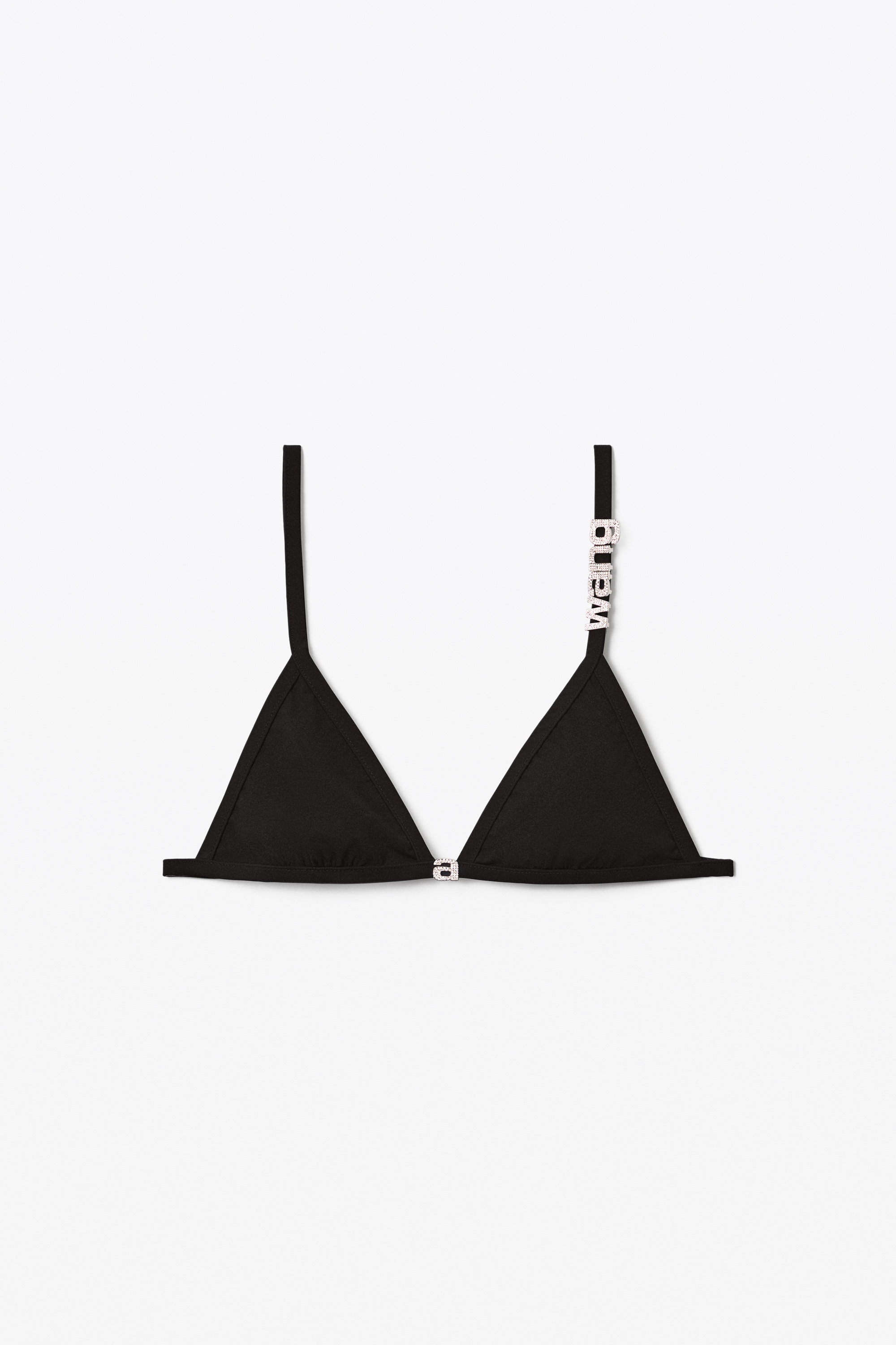 DIAMANTE LOGO BIKINI TOP IN JERSEY - 1