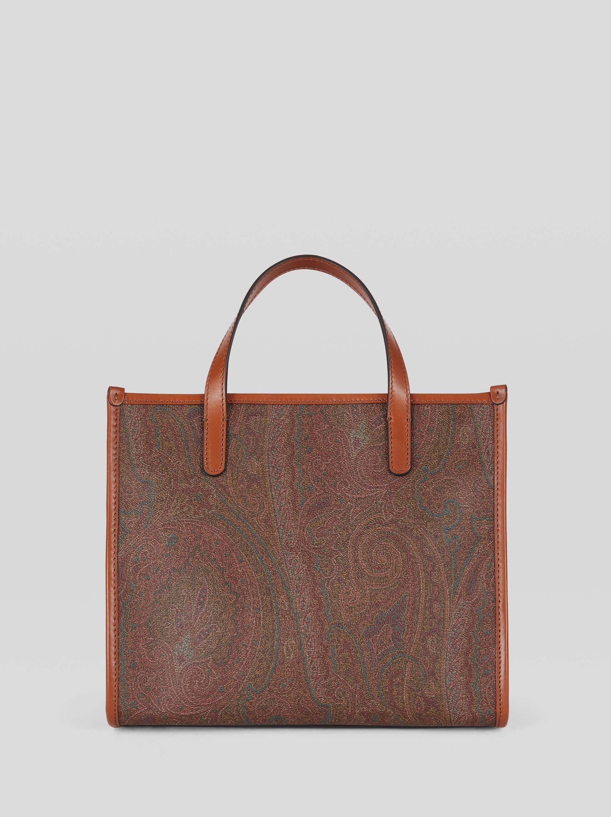 PAISLEY CROWN ME SHOPPING BAG WITH TURQUOISE STUDS - 3