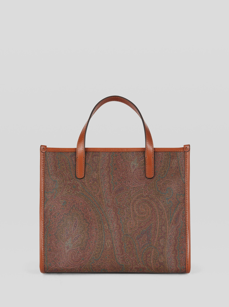 PAISLEY CROWN ME SHOPPING BAG WITH TURQUOISE STUDS 3