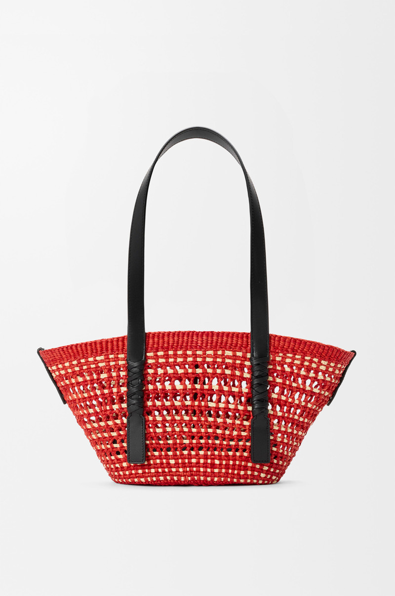 Small Braid basket in iraca palm and calfskin 5