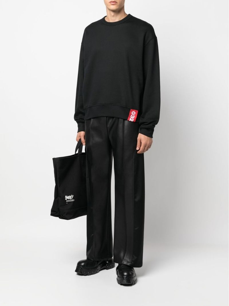 032c logo-patch long-sleeve sweatshirt outlook