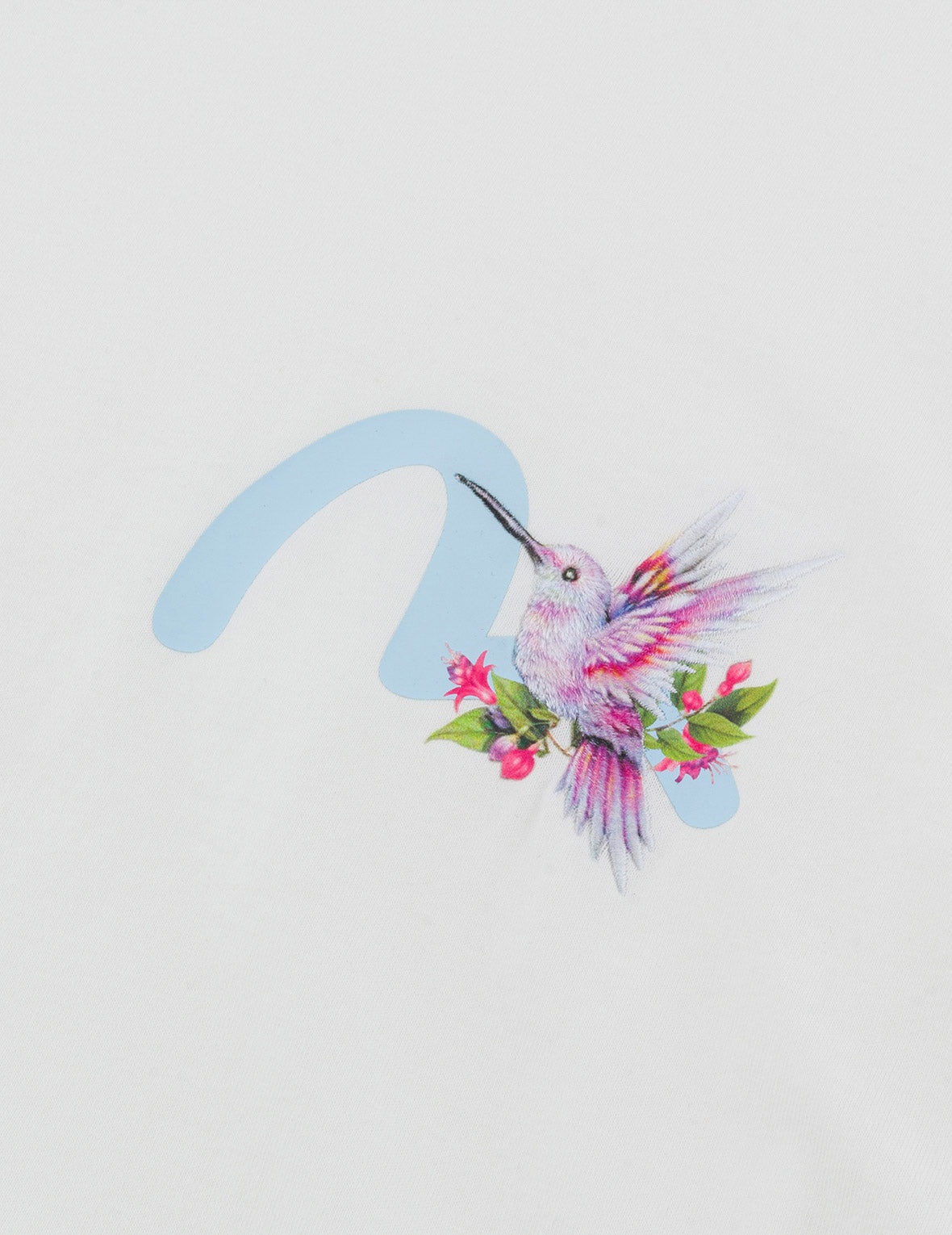 Seagull and Hummingbird Print Cropped T-shirt - 5