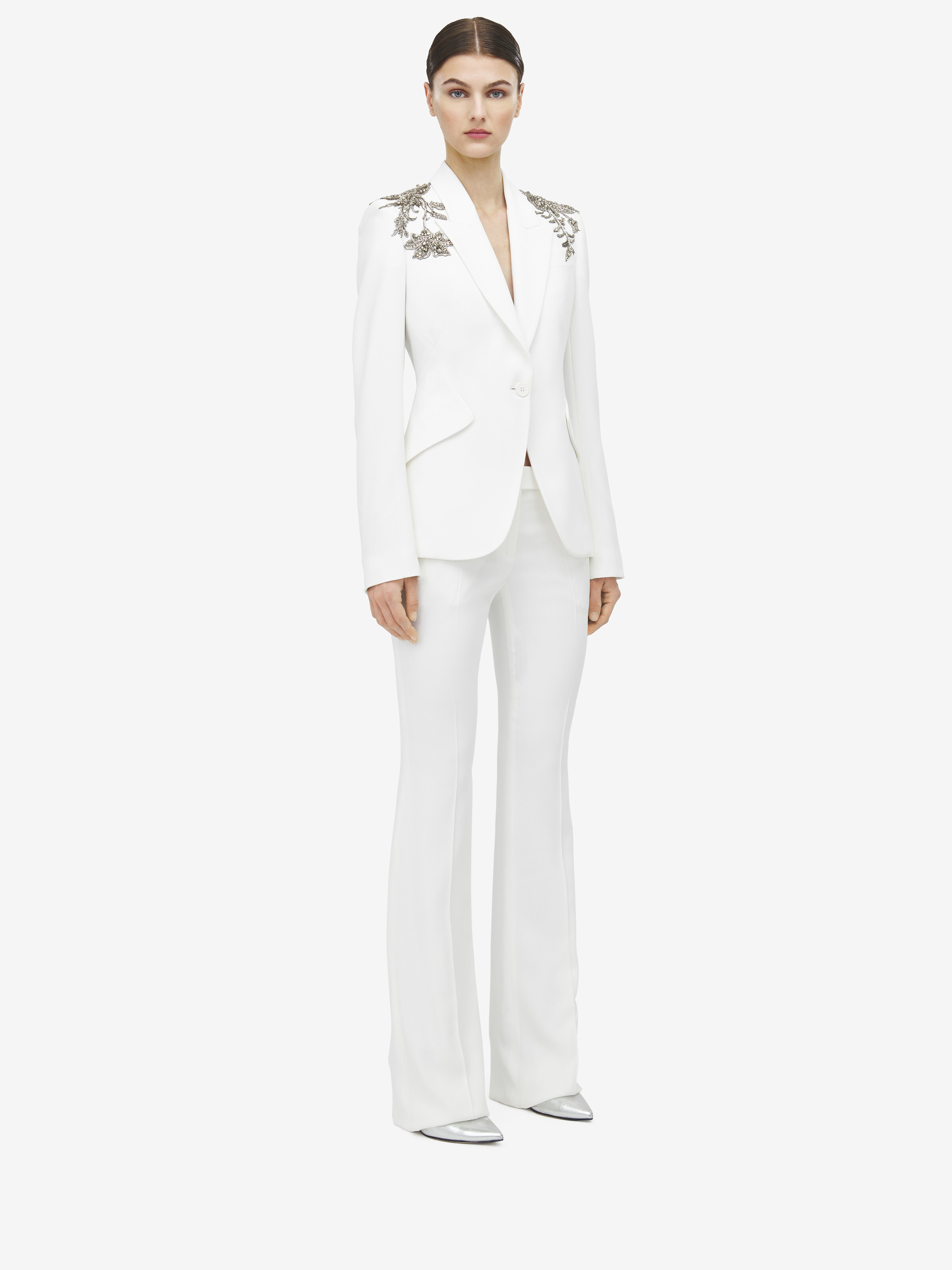 Silver Tattoo Peak Shoulder Jacket - 4