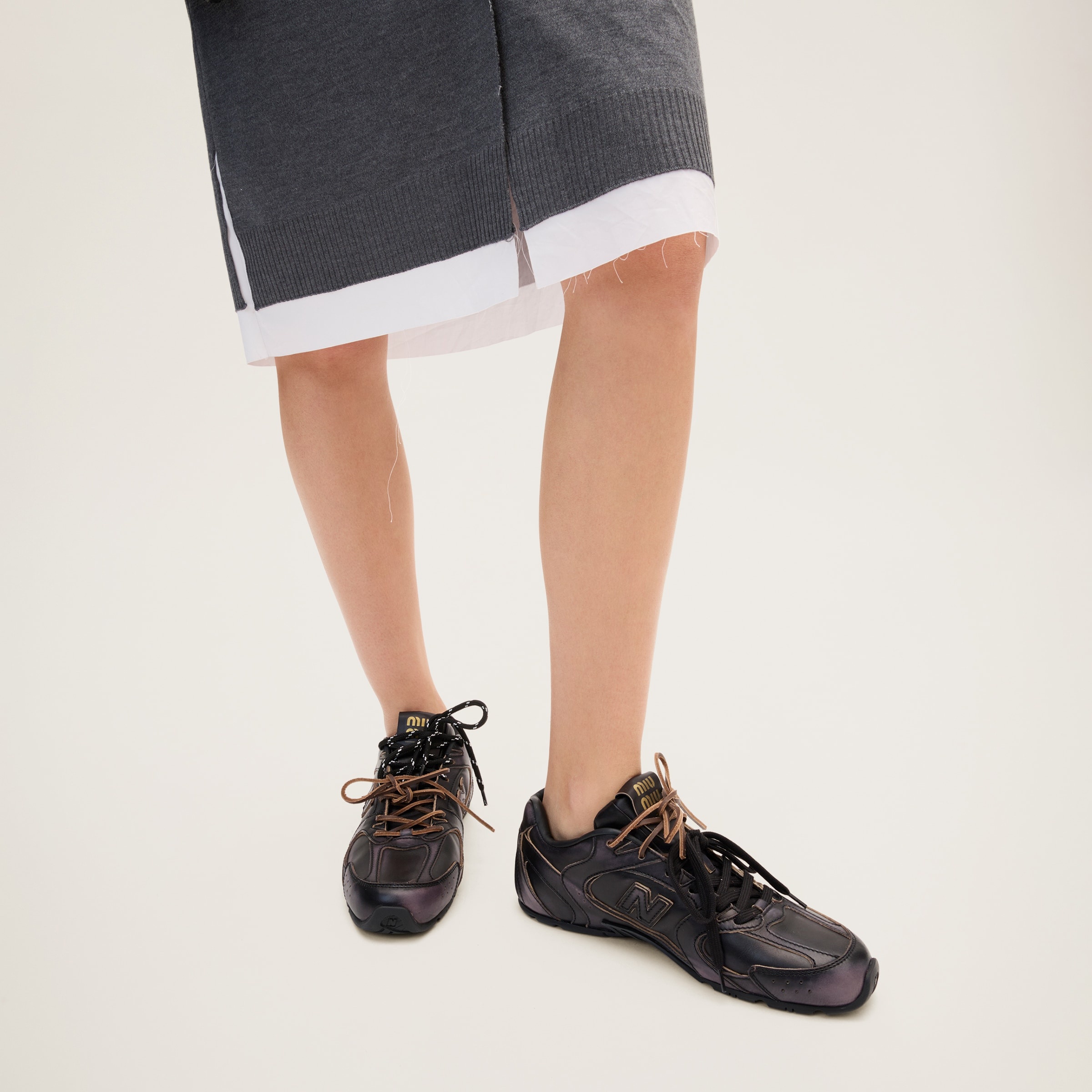 Knit and poplin dress - 6