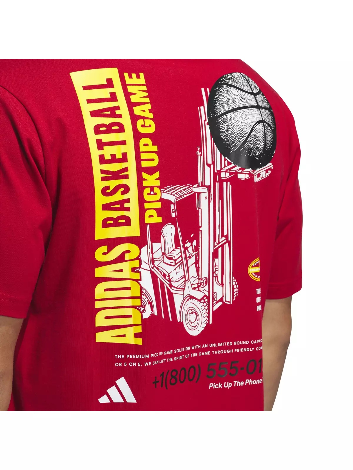 Men's Pick-Up Game Graphic Tee-Red - 4