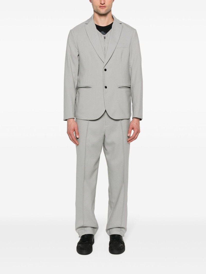 EMPORIO ARMANI raised-seam straight trousers outlook