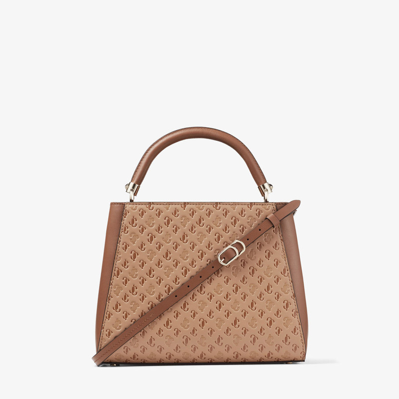 Varenne Top Handle M
Caramel JC Monogram-Print and Leather Top Handle Bag 7